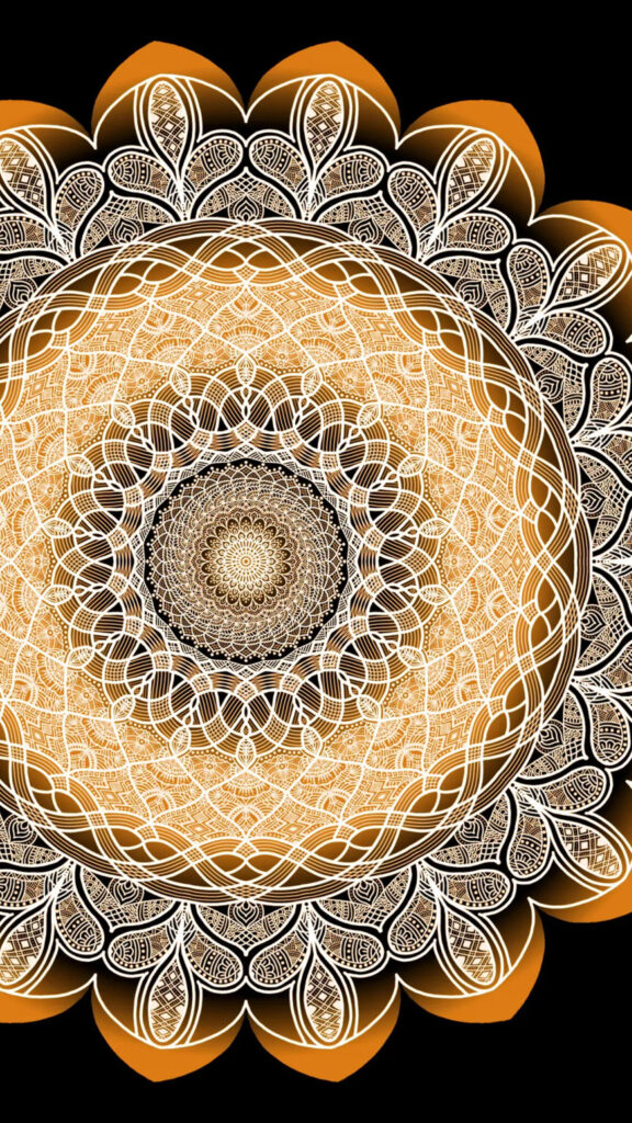 Golden Mandala Sacred Geometry Spiritual Art and Energy Meditation Wallpaper