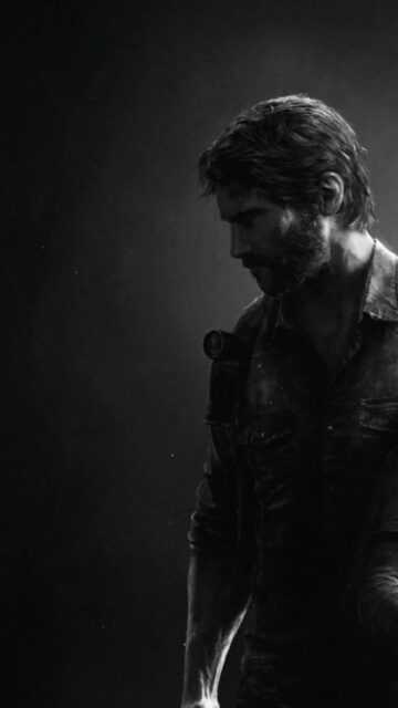 Gritty Survivalist Portrait Monochrome Mobile Wallpaper