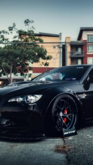 Black Custom BMW M3 Widebody Mobile Wallpaper