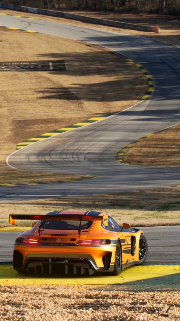 Orange Mercedes AMG GT3 Track Racing Mobile Wallpaper