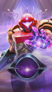 Metroid Dread Samus Aran Cosmic Hand Energy Mobile Wallpaper