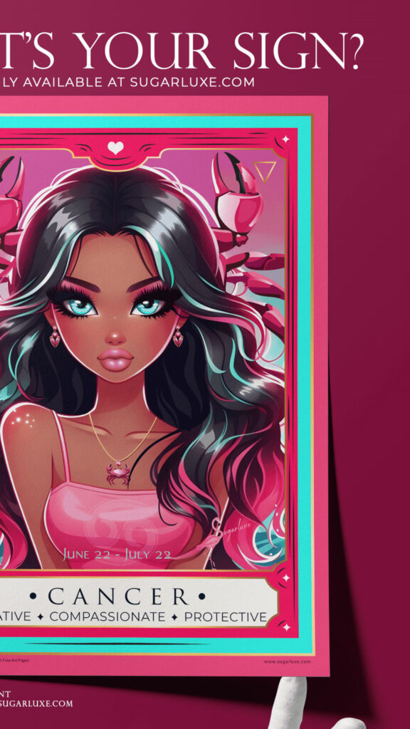 Cancer Zodiac Sign Aesthetic Art: Intuitive and Protective Water Sign Wallpaper