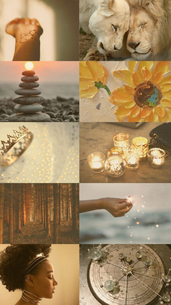 Leo Zodiac Aesthetic: Golden Sun Energy and Manifestation Wallpaper