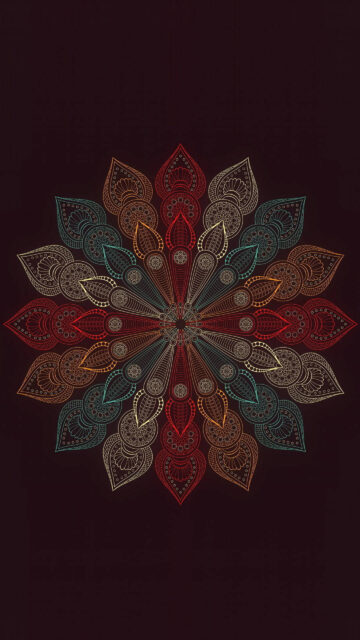 Intricate Mandala Spiritual Energy Geometry 4K Mobile Wallpaper