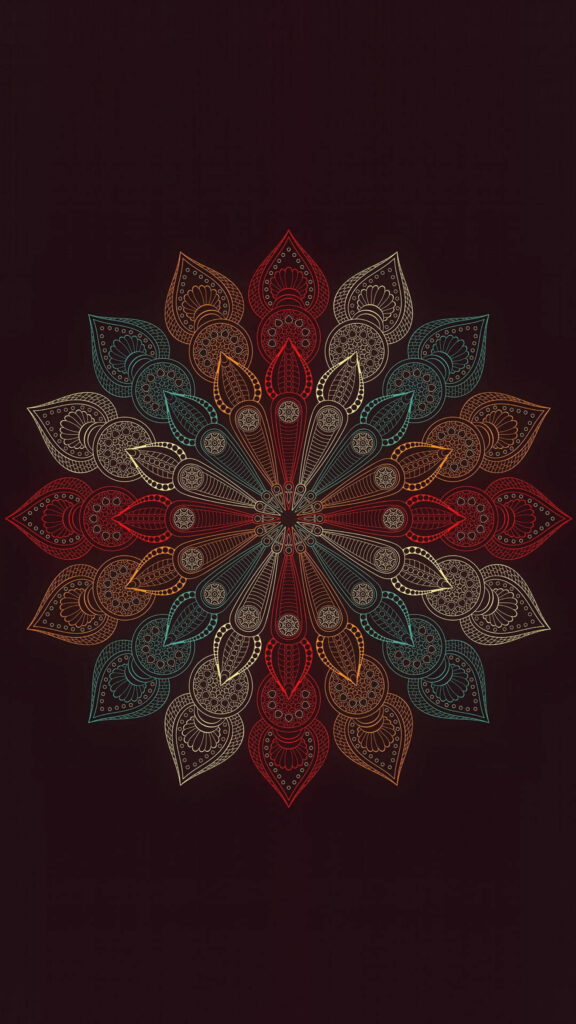 Intricate Mandala Spiritual Energy Geometry 4K Mobile Wallpaper