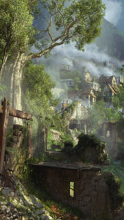 Overgrown Lost Civilization Ruined City Mobile Wallpaper
