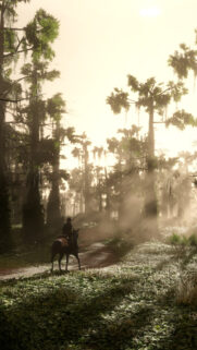 Ethereal Bayou Sunset Red Dead Redemption 2 Mobile Wallpaper