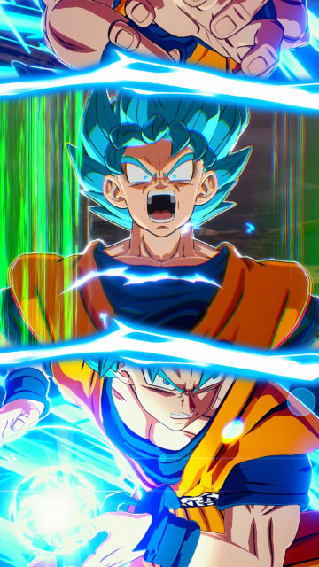 Son Goku Super Saiyan Blue Power Up Mobile Wallpaper