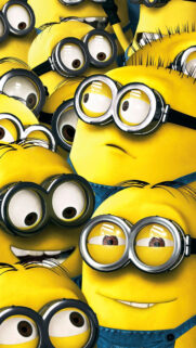 Minions Crowd Close-up HD Mobile Wallpaper