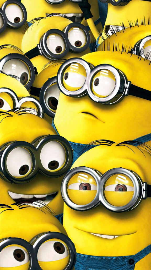 Minions Crowd Close-up HD Mobile Wallpaper
