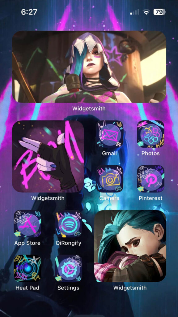Jinx League of Legends Arcane Aesthetic Mobile Wallpaper