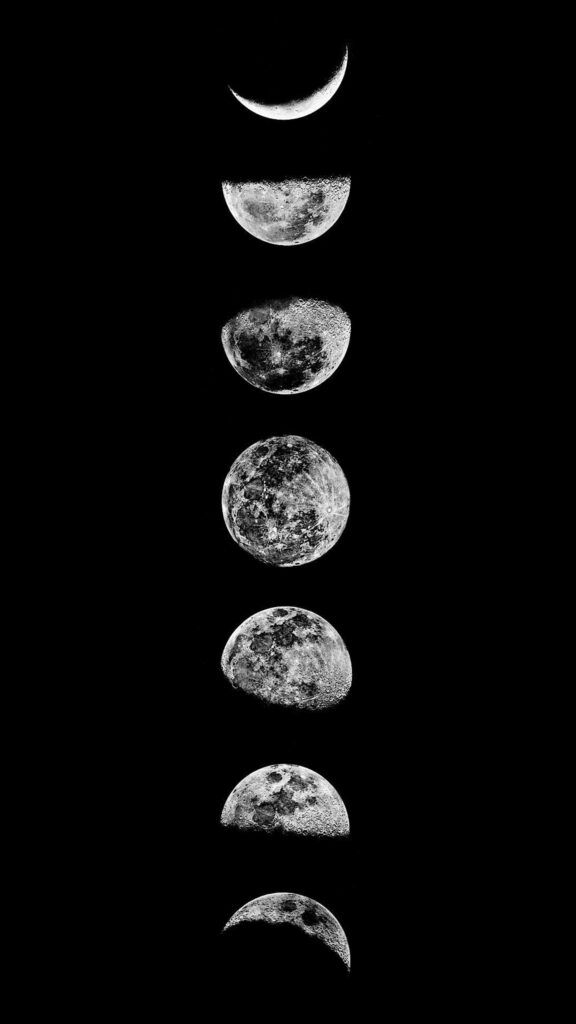 Mystical Lunar Cycle Moon Phases for Spiritual Alignment Wallpaper