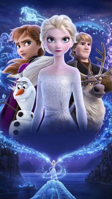 Disney Frozen 2 Magical Character Ensemble Mobile Wallpaper