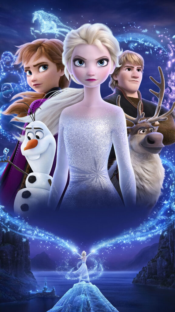 Disney Frozen 2 Magical Character Ensemble Mobile Wallpaper