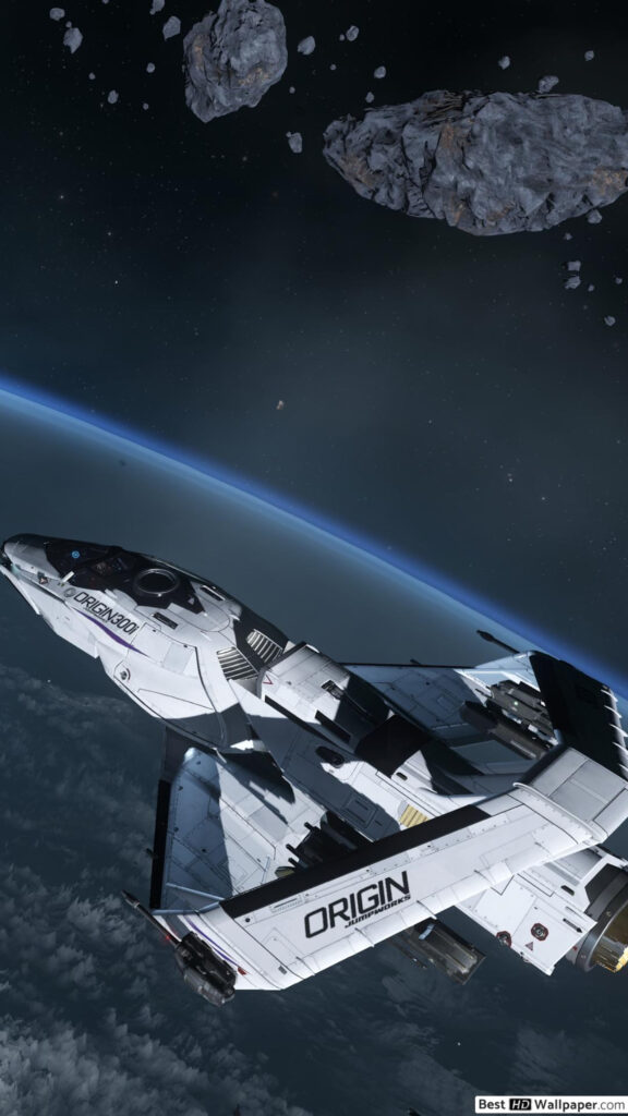 Origin 300i Starship Space Exploration Mobile Wallpaper