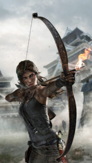Lara Croft Tomb Raider Survival Combat 4K Mobile Wallpaper