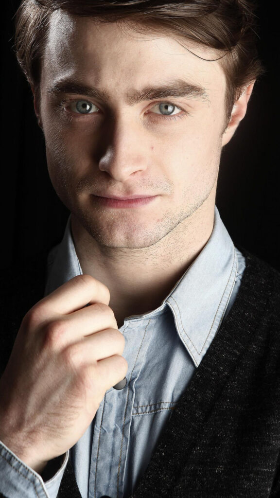 Close up Portrait of Daniel Radcliffe Mobile Wallpaper