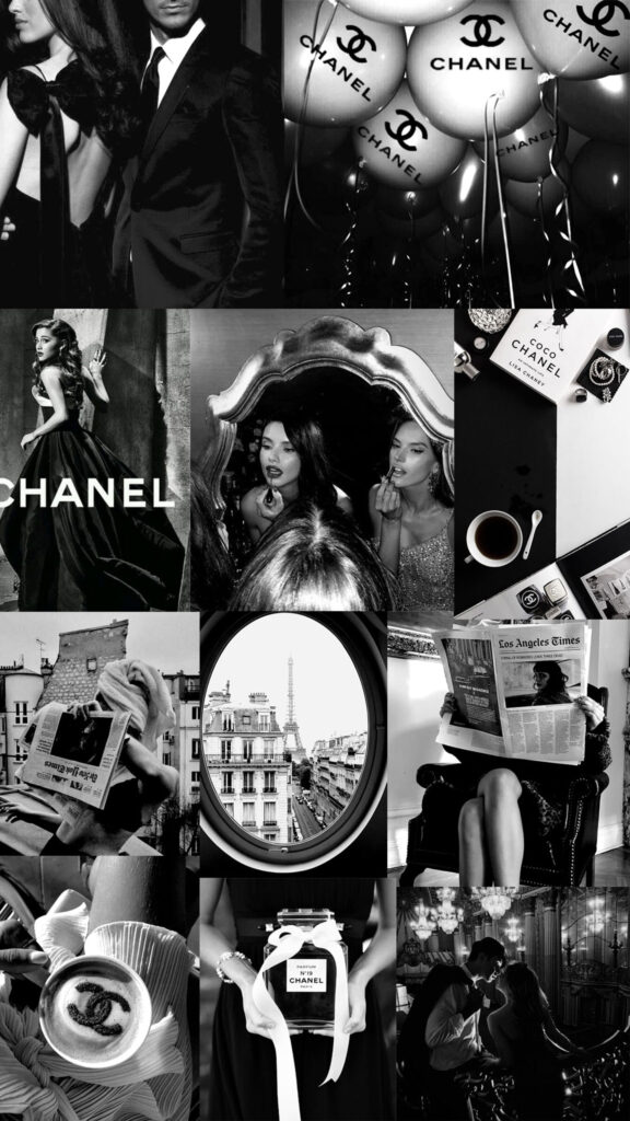 Luxury Chanel Aesthetic Vision Board for High Vibe Manifestation Wallpaper