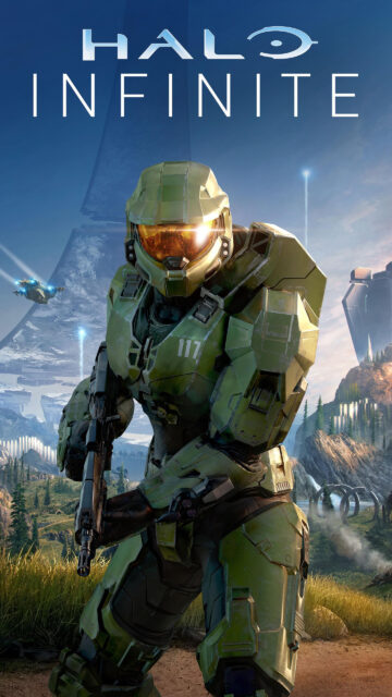 Master Chief Halo Infinite Green Armored Spartan Mobile Wallpaper