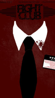 Minimalist Fight Club Tie and Collar Mobile Wallpaper