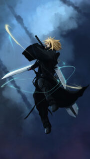 Cloud Strife Fantasy Warrior 4K Mobile Wallpaper