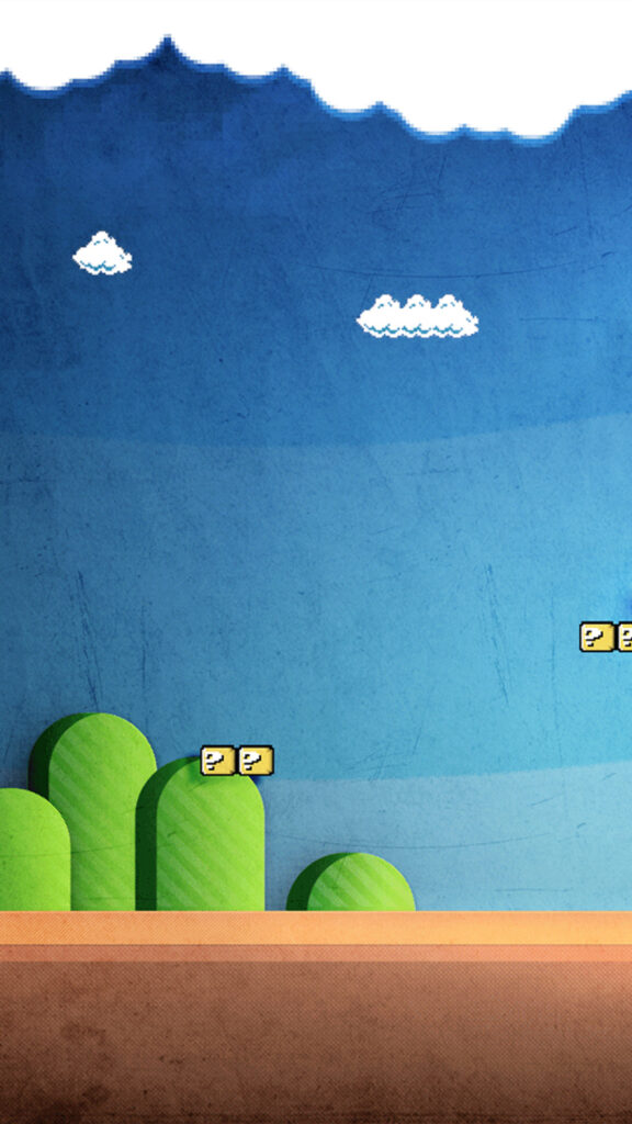 Super Mario Pixel Art Mobile Wallpaper