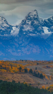 Majestic Grand Teton Peak Autumn Landscape Mobile Wallpaper