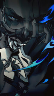 Omen Valorant Dark Aesthetic Mask Mobile Wallpaper