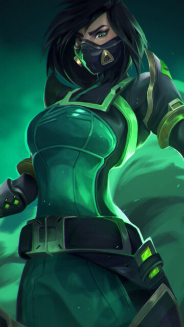 Viper Valorant Green Tactical Agent Mobile Wallpaper