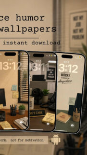 Humorous Office Themed Aesthetic Mobile Wallpaper
