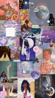 Dreamy Cancer Zodiac Aesthetic Art and Manifestation Wallpaper