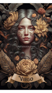 Virgo Zodiac Botanical Aesthetic Art and Astrology Symbolism Wallpaper