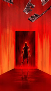 Red Dark Supernatural Figure Mobile Wallpaper