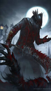 Hunter Stalking Under The Pale Moon Mobile Wallpaper