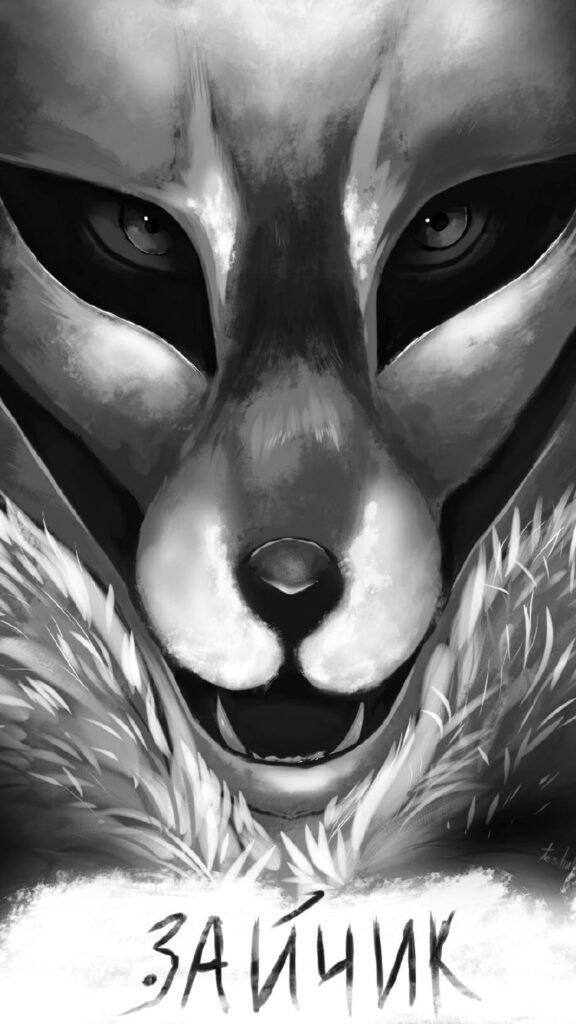 Tiny Bunny Fox Mask Close-Up Mobile Wallpaper