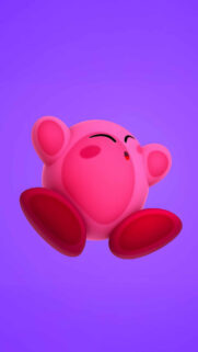Cute Pink Kirby 3D Style Mobile Wallpaper