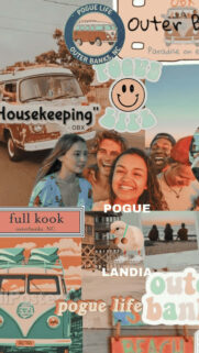 Outer Banks Show Themed Aesthetic Collage Mobile Wallpaper