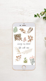 Living My Dream Life with Ease Aesthetic Vision Board Phone Wallpaper
