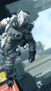 Pragmata Astronaut in Urban Scenery Mobile Wallpaper