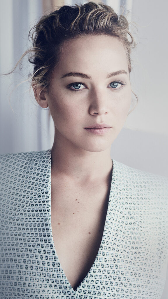 Jennifer Lawrence Portrait Mobile Wallpaper