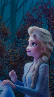 Elsa From Frozen Enchanted Forest Blue Dress Mobile Wallpaper