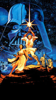 Star Wars A New Hope Classic Retro Poster Mobile Wallpaper
