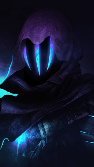 Omen Valorant Dark Hooded Warrior Mobile Wallpaper