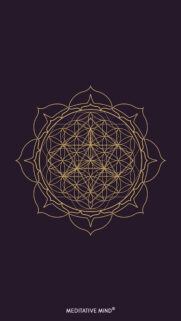 Sacred Geometry Flower of Life and Merkaba Spiritual Energy Wallpaper
