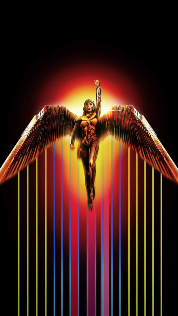 Wonder Woman Golden Eagle Armor 4K Mobile Wallpaper