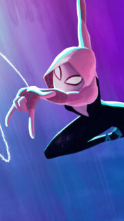 Spider-Gwen Into the Spider-Verse Action Mobile Wallpaper