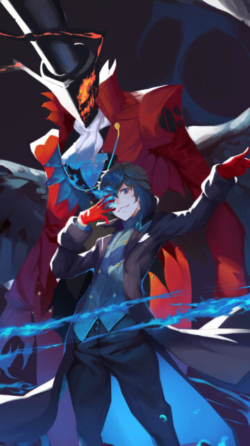 Anime Style Phantom Thief with Spirit Mobile Wallpaper