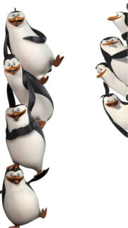 Penguins of Madagascar Stacked Group Mobile Wallpaper