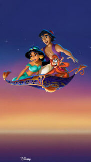 Aladdin and Jasmine Magic Carpet Flight Mobile Wallpaper