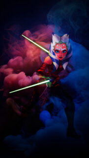 Ahsoka Tano Dual Lightsabers Star Wars 4K Mobile Wallpaper